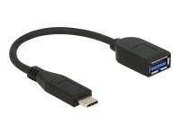 DELOCK USB3.1 Kabel Delock C -> A  St/Bu 0.10m koaxial sw Prem