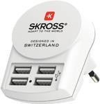 SKROSS Weltreiseadapter World Adapter PRO+ USB 4xA Geeignet für Reisende aus aller Welt (1302522)