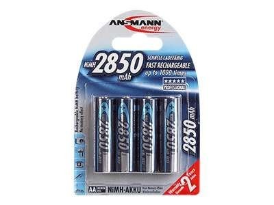 ANSMANN Ansmann NiMH-Akku, Mignon (AA), 2850mAh, 4er Blister (5035212)