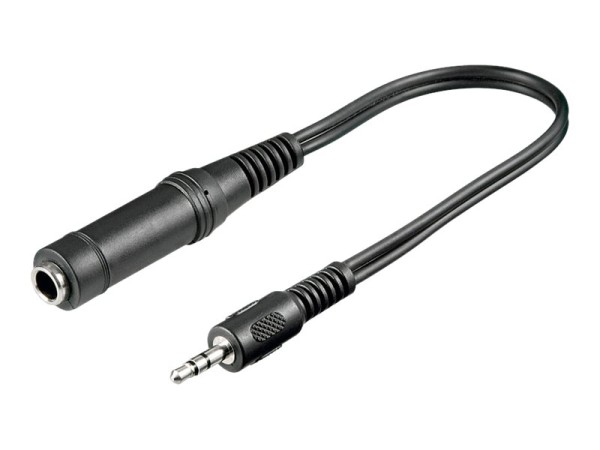 Audio-Video-Kabel 0,2 m lose Ware 3,5 mm stereo St.>6,35 mm stereo Kuppl.