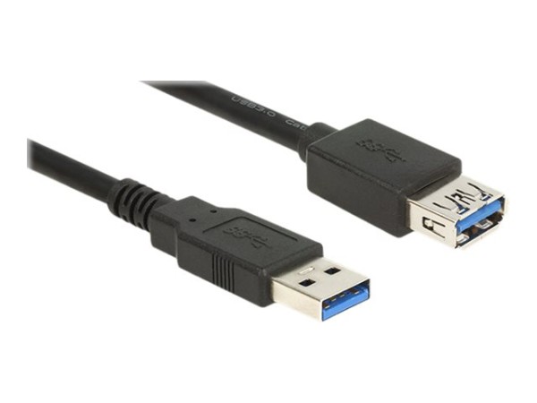DELOCK Verlängerungskabel USB 3.0 Typ-A Stecker > USB 3.0 Typ-A Buchse 2,0 m schwarz