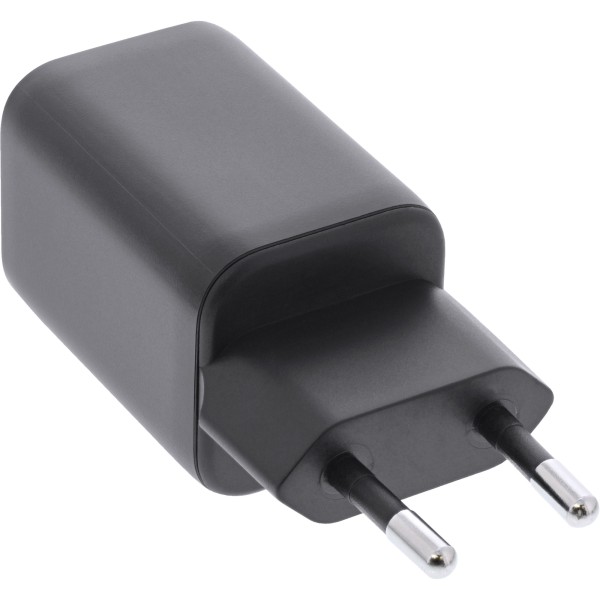 INTOS ELECTRONIC InLine USB Netzteil, Ladegerät, USB-A + USB Typ-C, 33W, Power Delivery