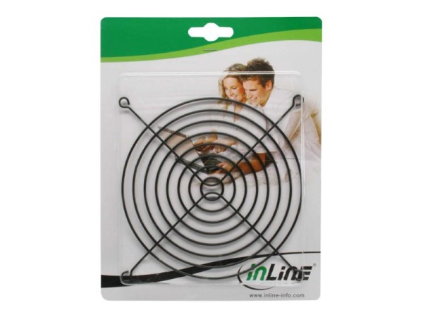 InLine® Lüftergitter Metall, schwarz, 140x140mm
