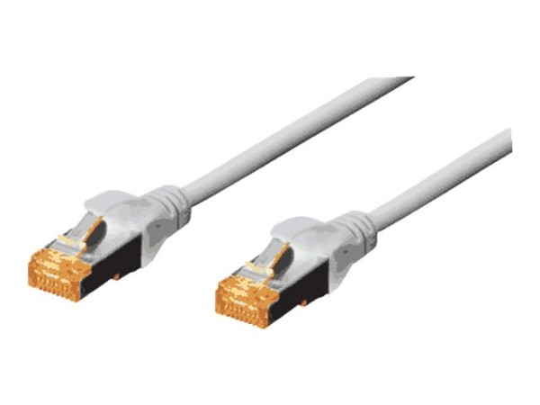 Patchkabel DIGITUS RJ45 S/FTP Cat6 2,00m rot +Hebelschutz