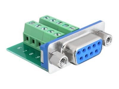 Delock Terminalblock 10pin-Bu. > seriell DB9-Bu.