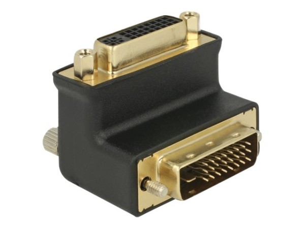 DELOCK Adapter DVI 24+1 Stecker > DVI 24+5 Buchse 90 gewinkelt