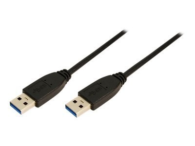 LOGILINK Kabel USB 3.0 Typ-A auf Typ-A, Schwarz, 3 Meter