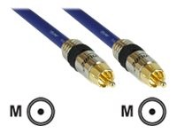 INLINE Cinch 1-fach Audio Kabel, Premium Qualität, 3m