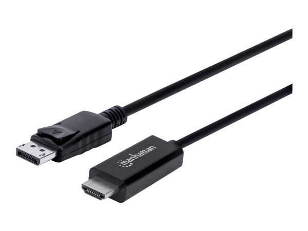 IC INTRACOM Manhattan 4K@60Hz DisplayPort auf HDMI-Kabel 3m schwarz