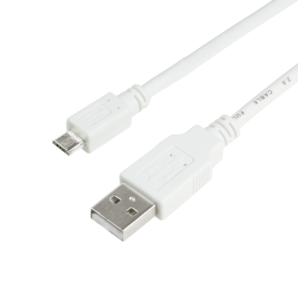 TYPHOON LogiLink CUB1201W USB 2.0 Daten- und Ladekabel, USB-A auf Micro USB-B, 1m, weiß