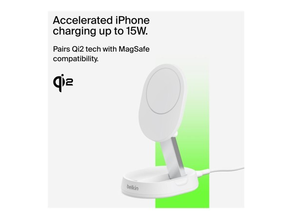 BELKIN BOOST CHARGE PRO Qi2 15W ohne Netzteil, white