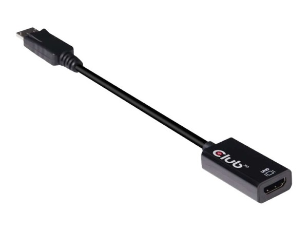 CLUB3D DisplayPort 1.4 Adapter DP zu HDMI 2.0a HDR aktiv St./Bu. schwarz