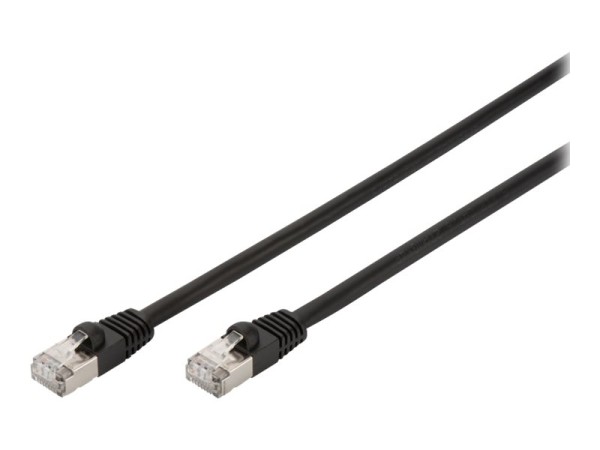 DIGITUS CAT6 S/FTP Outdoor-Patchkabel AWG 27/7 2xRJ45 UV beständig -30 C bis zu +80 C schwarz 10m