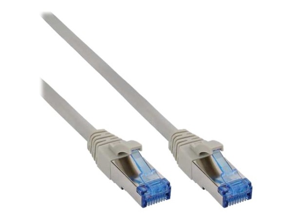 InLine® Patchkabel Cat.6A, S/FTP (PiMf), halogenfrei, 500MHz, grau, 0,5m