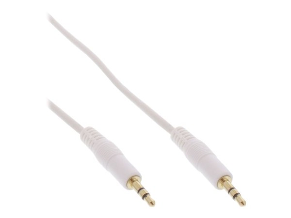 INLINE Klinke Kabel 3.5mm Stecker / Stecker Stereo weiss / gold 1.5m