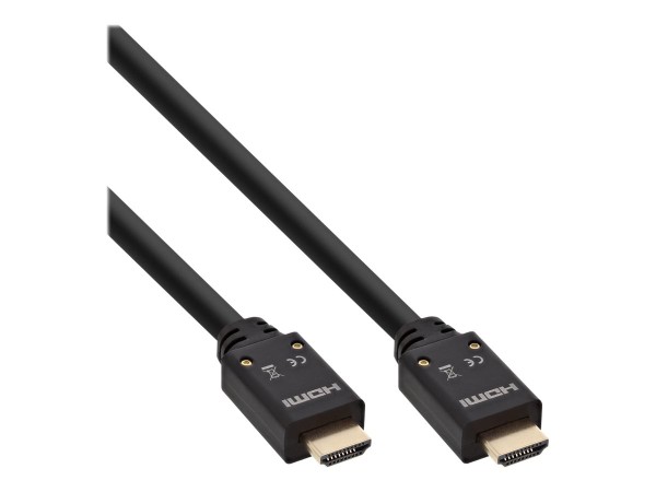 INLINE HDMI Aktiv-Kabel mit Ethernet 4K2K Stecker / schwarz / gold 20m