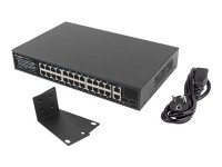 LANBERG Switch 24X 100MB DSP+/2X Combo Rack 19