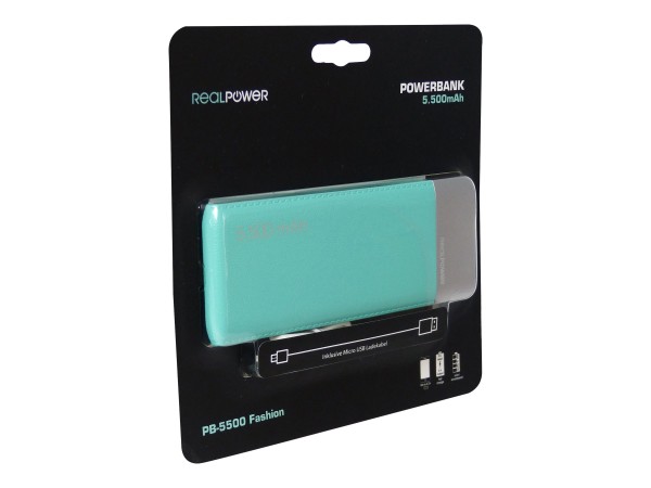 REALPOWER Powerbank RealPower PB-5500 Fashion lake Blue