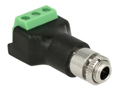 DELOCK Adapter Terminalblock 3Pin > 3,5mm Klinkenbu. z.Einb.