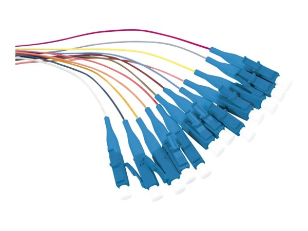 LOGILINK FL0LC02 Farbiger Pigtailsatz 12x LC, OS2, 2m, Stecker, blau