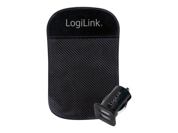 LOGILINK Car Charger USB 2-port + Antirutschmatte