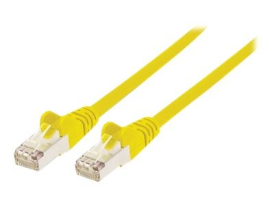 INTELLINET Network Cable, Cat7 Raw Cable, Cat6A Modular plugs, CU, S/FTP, LSOH, 0.5 m, Yellow
