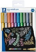 STAEDTLER Marker Metallic 10 Stück im Etui, 1-2mm
