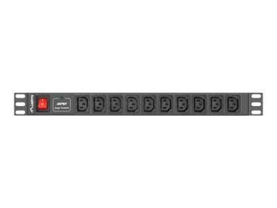 LANBERG PDU Steckdosenleiste 19" 1U 10x IEC C13 C14 2m schw.