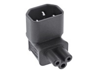 INTOS ELECTRONIC InLine - Adapter für Power Connector - IEC 60320 C14 nach oben angewinkelt bis IEC