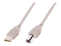 USB-Kabel Anschl. AB St/St 1.8m beige