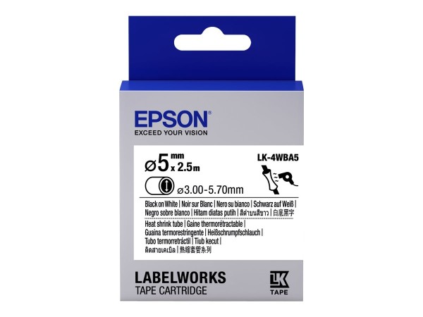 EPSON TAPE - LK4WBA5 HST BLK/