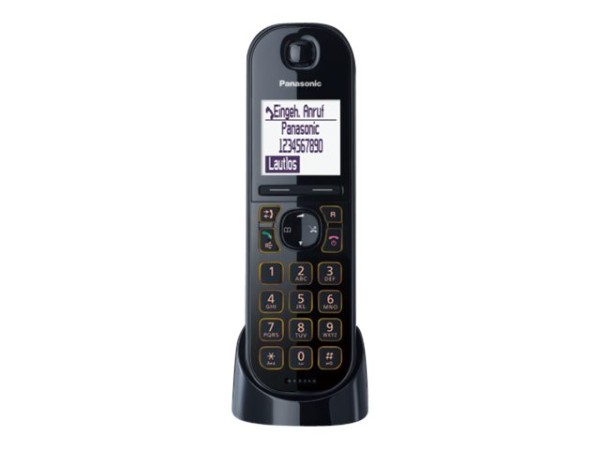 PANASONIC KX-TGQ200GB schwarz IP Mobilteil für Router mit DECT/CAT-iq Basis Fritzbox komaptibel dire