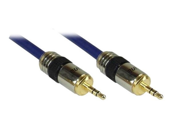 INLINE Klinke PREMIUM Audio-Kabel 2m PREMIUM Qualität 3,5mm St/St 2m Stereo vergoldete Kontakte