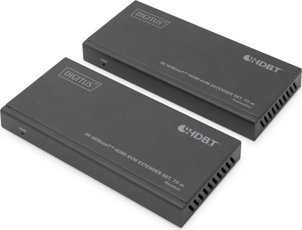 DIGITUS 4K HDBaseT 1x4 HDMI KVM Extender Set, 70m