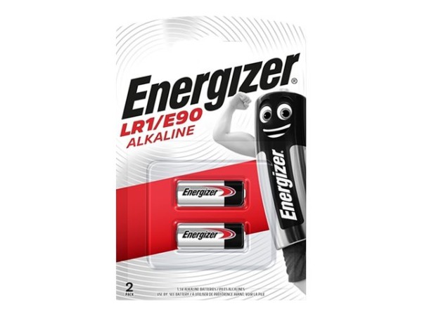 ENERGIZER Alkaline battery LR1 2-blister - Used in Bluetooth® headsets, glucose and blood pressure m