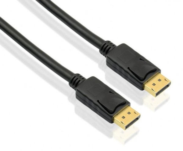 HERWECK Helos Anschlusskabel, DisplayPort Stecker/Stecker, 4K 5,0m, schwarz DP 1.2 Stecker/Stecker,