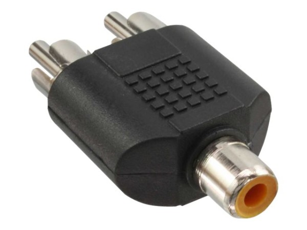 INLINE Audio Adapter, Cinch Buchse an 2x Cinch Stecker