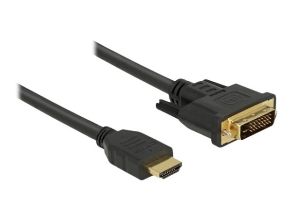 DELOCK HDMI zu DVI 24+1 Kabel bidirektional 0,5 m