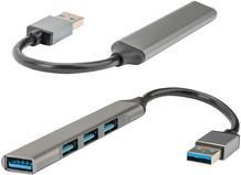 4SMARTS 4in1 Hub USB-A auf 3x USB-A 2.0 und 1x USB-A 3.0 spacegrau