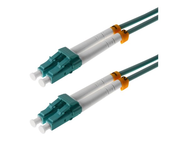 HELOS LWL Patchkabel 50/125µm OM3 LC 0,5m LC Duplex Stecker/Stecker, aqua (196058)