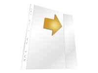 DURABLE Prospekthülle, DIN A4, PP, transparent, 0,135 mm Außenseite offen, mit Verschlußklappe, Univ