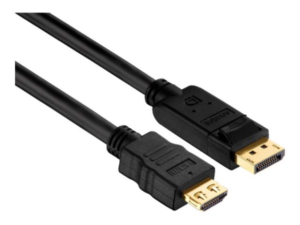 PureInstall PI5100 DisplayPort/High-Speed HDMI Kabel 1,0 m Secure-Lock-System? FullHD WUXGA