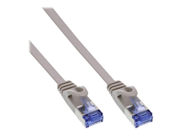 INLINE 71805 Patchkabel flach U/FTP, Cat.6A, grau, 5m