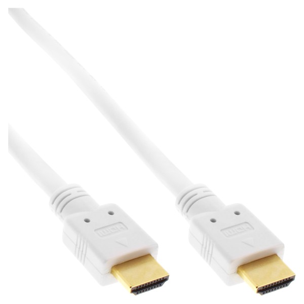 INLINE HDMI Kabel,High Speed Ethernet,St/St,weiß/gold 1,5m