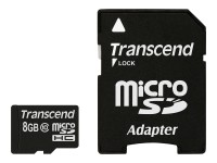 mSDHC 8GB TRANSCEND Card Class 10 inkl SD Adapter