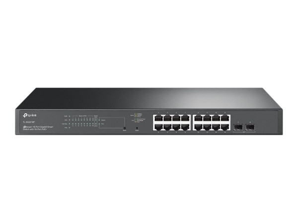 TP-LINK JetStream" 18-Port Gigabit Smart Switch with 16-Port PoE+