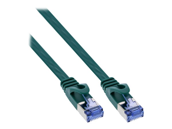 INLINE 71801G Patchkabel flach U/FTP, Cat.6A, grün, 1m