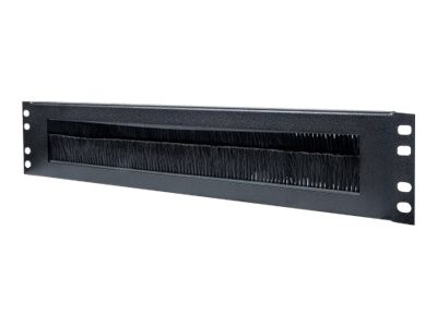 INTELLINET 48,3 cm 19Z Kabeldurchfuehrung 2 HE schwarz Kabeldurchfuehrung mit Buerstenleiste Made in