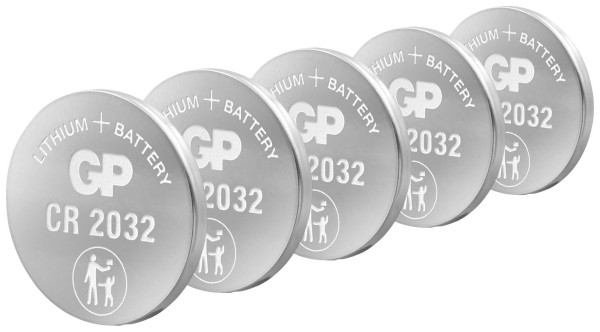 GP BATTERIES Knopfzelle CR 2032 3 V 5 St. 220 mAh Lithium GPCR2032STD147C5