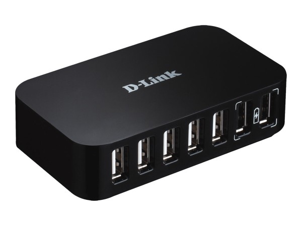 D-LINK DUB-H7 USB Hub 2.0, 7-Port mit Netzteil